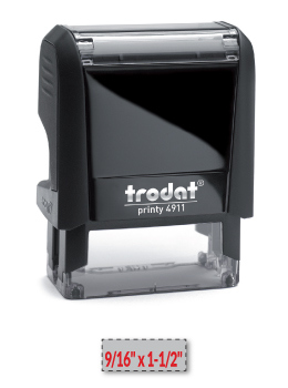 Trodat 4911 self-inking stamp is a custom self-inking stamp. High quality plastic deliver a perfect impression.