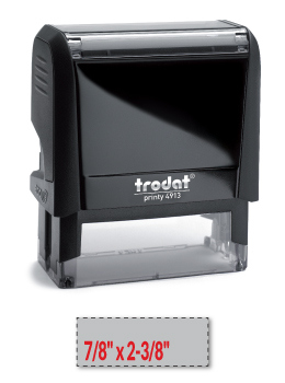 Trodat 4913 self-inking stamp is a custom self-inking stamp. High quality plastic deliver a perfect impression.