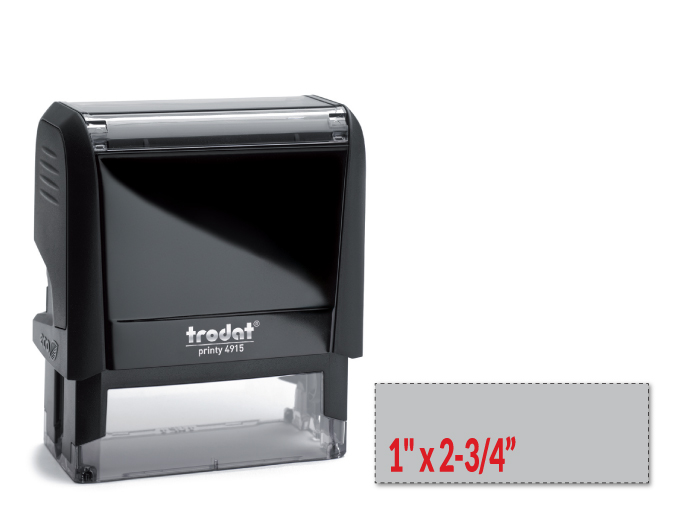 Trodat 4915 self-inking stamp is a custom self-inking stamp. High quality plastic deliver a perfect impression.