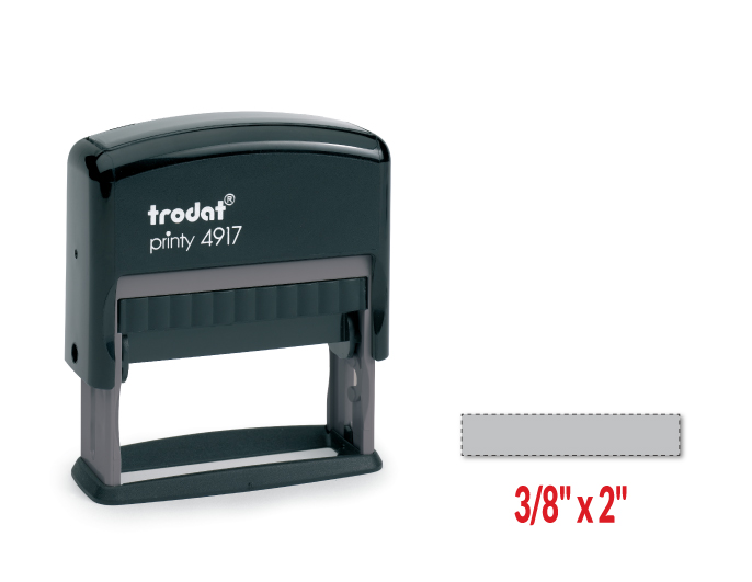 Trodat 4917 self-inking stamp is a custom self-inking stamp. High quality plastic deliver a perfect impression.