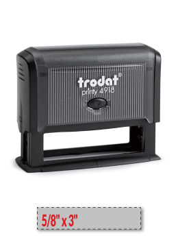 Trodat 4918 self-inking stamp is a custom self-inking stamp. High quality plastic deliver a perfect impression.