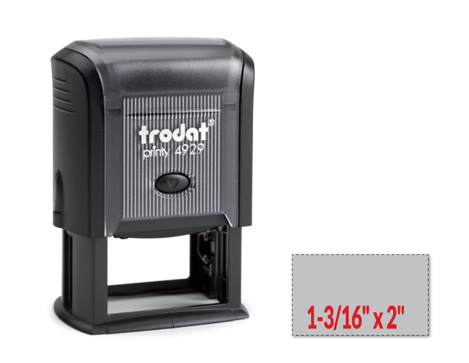 Trodat 4929 self-inking stamp is a custom self-inking stamp. High quality plastic deliver a perfect impression.