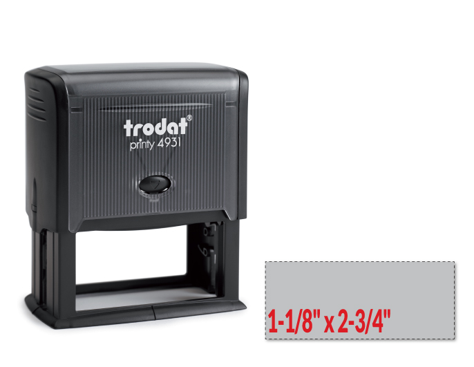 Trodat 4931 self-inking stamp is a custom self-inking stamp. High quality plastic deliver a perfect impression.