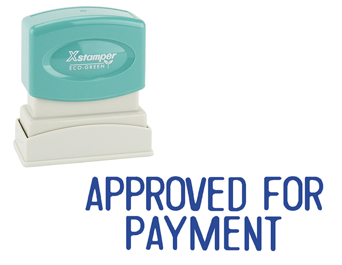 #1025 Approved For Payment Xstamper Stock Stamp