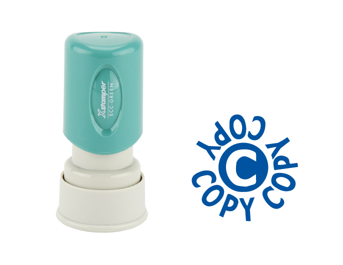 #11422 Xstamper Copy Round Stock Stamp. The stamp is re-inkable with oil based Xstamper ink. Generally ships out the same day.