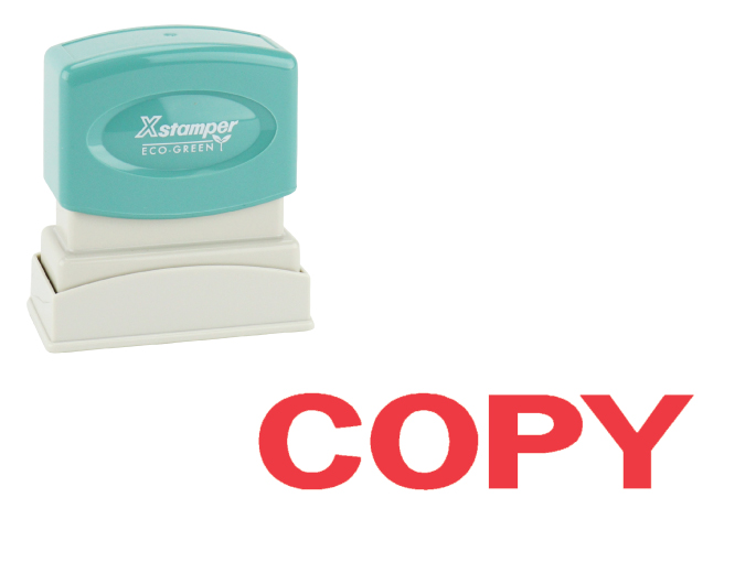 Xstamper #1359 stock stamp. Comes in red ink. Impression size: 1/2" x 1-5/8". Stamp is re-inkable. Thousands of initial impressions.