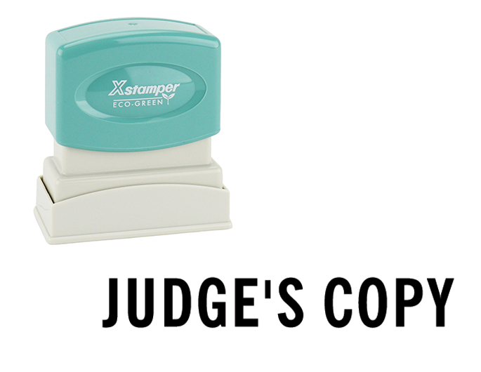 Xstamper #1815 Attorney's Copy stock stamp. Comes in black ink. Impression size: 1/2" x 1-5/8". Stamp is re-inkable. Thousands of initial impressions.