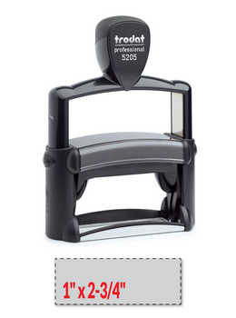 Trodat 5205 professional self-inking stamp is a heavy duty stamp. Stainless steel and high quality plastic deliver a perfect impression.