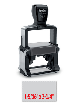 Trodat 5206 professional self-inking stamp is a heavy duty stamp. Stainless steel and high quality plastic deliver a perfect impression.