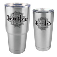 Flower Customized Tumbler - 30 oz or 20 Stainless Steel