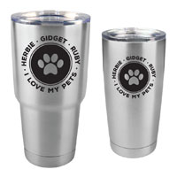 Dog and Cat Customized Tumbler - 30 oz or 20 Stainless Steel