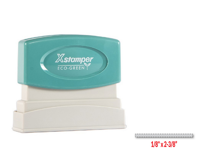 The Xstamper N05 is one of our smaller pre-inked stamps. This stamp is perfect for a small phrase stamp or check stamp.