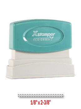 The Xstamper N05 is one of our smaller pre-inked stamps. This stamp is perfect for a small phrase stamp or check stamp.