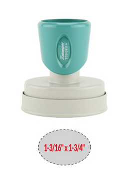 The N57 Xstamper is a large oval stamp, comes with thousands of initial impressions, and is re-inkable.
