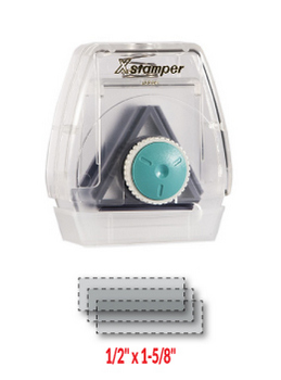 The N70 Xstamper Spin N Stamp give you 3 stamps in 1! Customize three different rubber dyes then rotate the stamps with a dial to change your stamp.