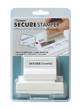 The Secure Stamper #2471 can hide a block of information such as name and address with just one impression. Impression Area: 15/16" x 2-13/16"